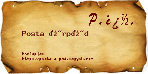 Posta Árpád névjegykártya